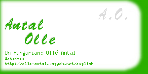 antal olle business card